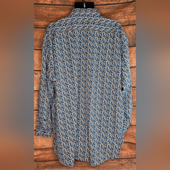 Shaquille O'Neal Floral Button-Up Shirt Big & Tall Size XLG 19 34/35 2153R - Picture 5 of 9